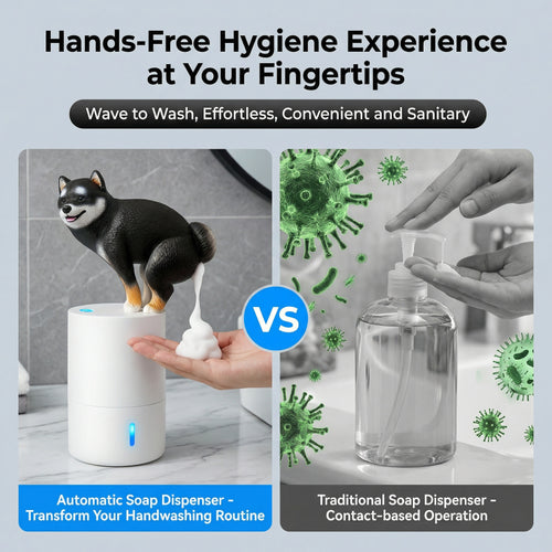 Fun Animal Series Foam Soap Dispenser-Shiba Inu,Pigeon,Shaped Foam Hand Washer,Automatic Soap Dispenser for Bathroom & Kitchen, Hilarious Gift for Kids, Adults