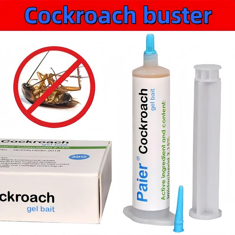 Indoor Cockroach Exterminator, Insect Repellent, 1 plungers and 2 tips, German Cockroach Pest Control, Can be used indoors and outdoors, Cockroach Killing Gel for American Cockroaches, German Cockroaches and other major cockroach species