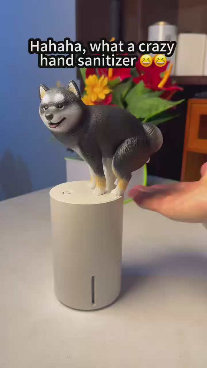 Stxxno Black Shiba Inu Touchless Foam Soap Dispenser – Fun & Hygienic Handwashing