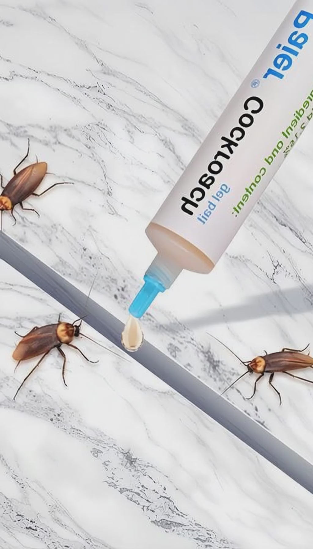 Indoor Cockroach Exterminator, Insect Repellent, 1 plungers and 2 tips, German Cockroach Pest Control, Can be used indoors and outdoors, Cockroach Killing Gel for American Cockroaches, German Cockroaches and other major cockroach species